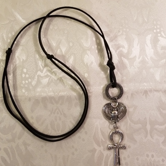 Other - Men Ancient Egypt Scarab with Ankh necklace